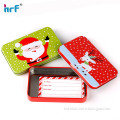 Christmas name card box/Jewelry Gift Rectangular Painting Iron Tin Boxes Card Bag